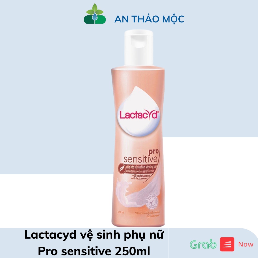 Dung dịch vệ sinh phụ nữ Lactacyd Pro Sensitive dành cho da nhậy cảm,mềm mại.Chai 250ml anthaomoc