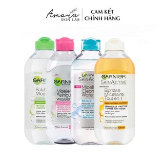 Nước tẩy trang Garnier Skin Active Solution Micellaire 400ml chính hãng - Amora Skinlab