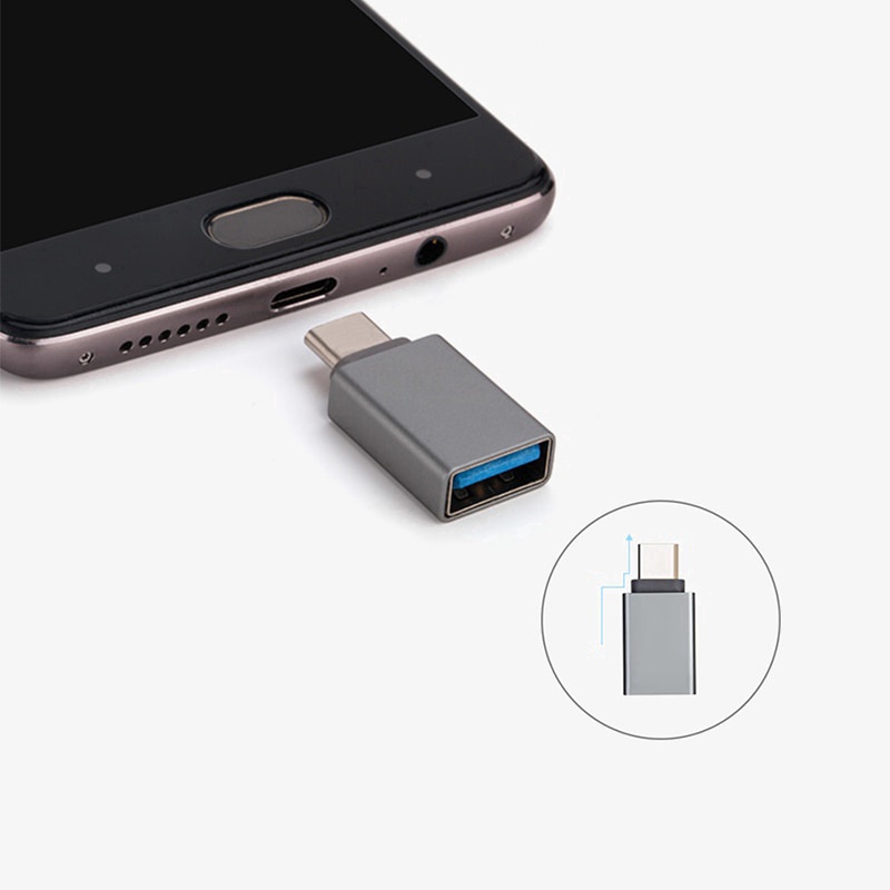 Đầu Chuyển Đổi Từ Type C Mini Sang USB 3.0 OTG USB C đa năng tiện dụng tương thích hầu hết thiết bị (màu ngẫu nhiên)