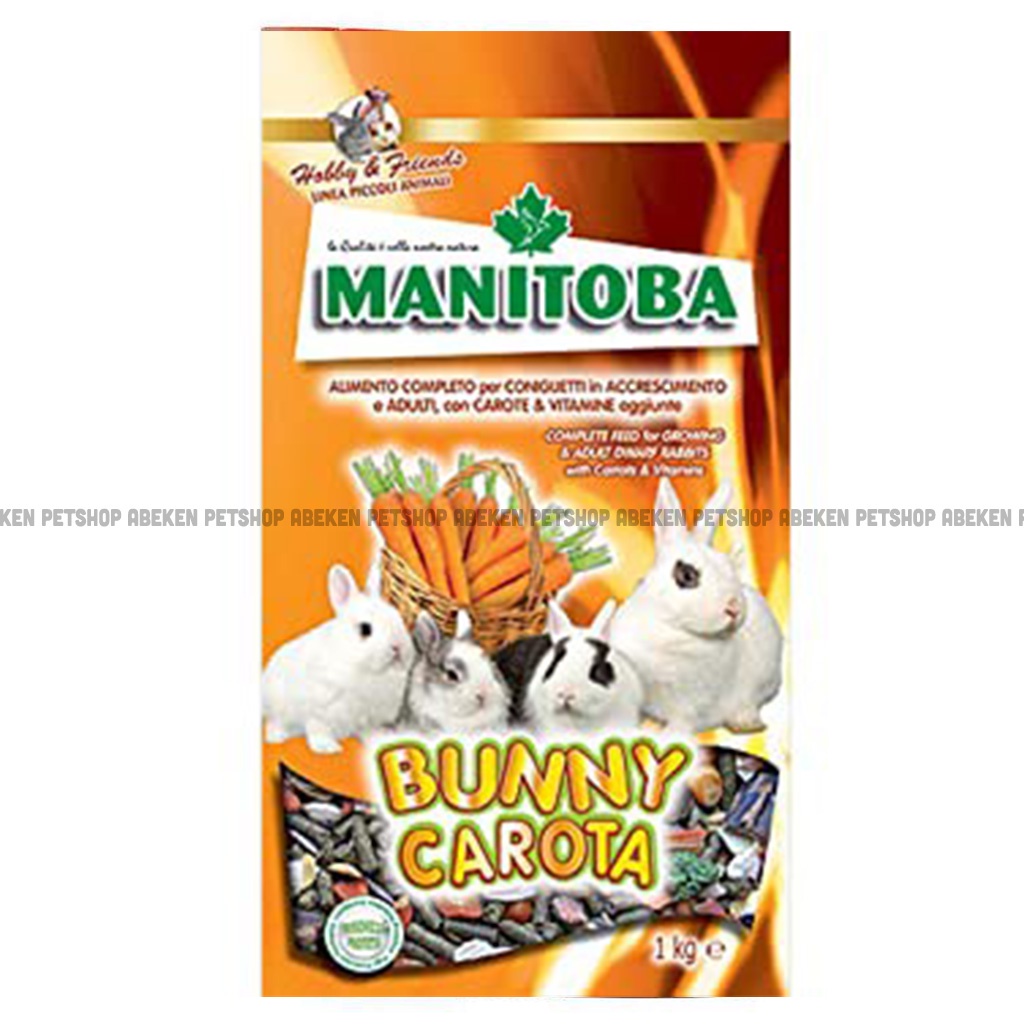 Cỏ nén cà rốt Bunny MOBELLO Carota MANITOBA 1kg dành cho Thỏ mọi lứa tuổi