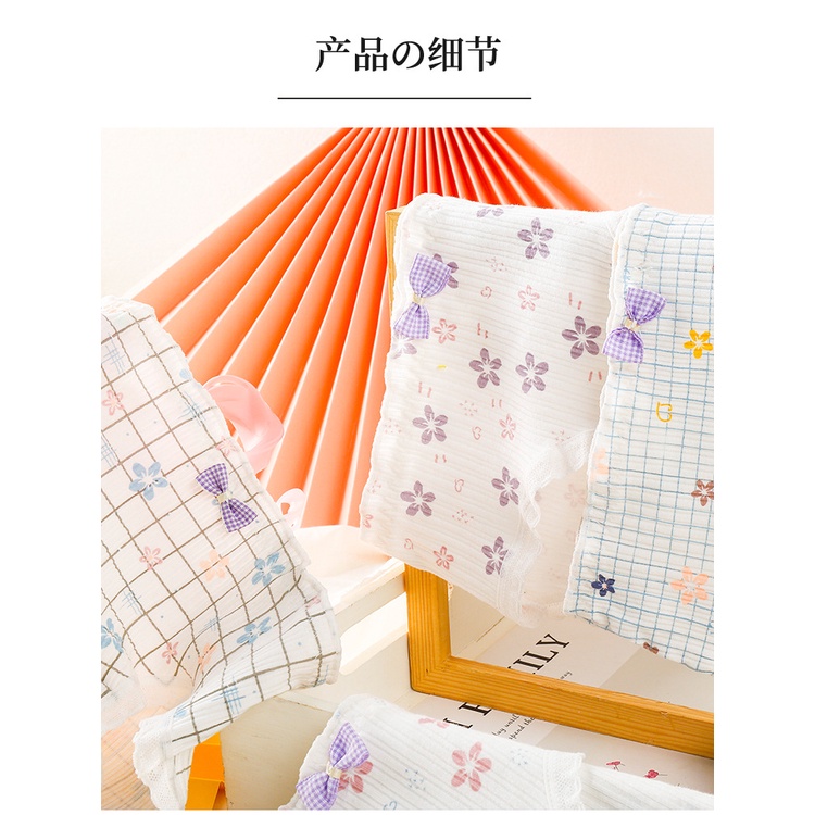 [Chọn màu, che tên] Quần lót cotton caro hoa sắc màu trẻ trung, thoáng mát QL029