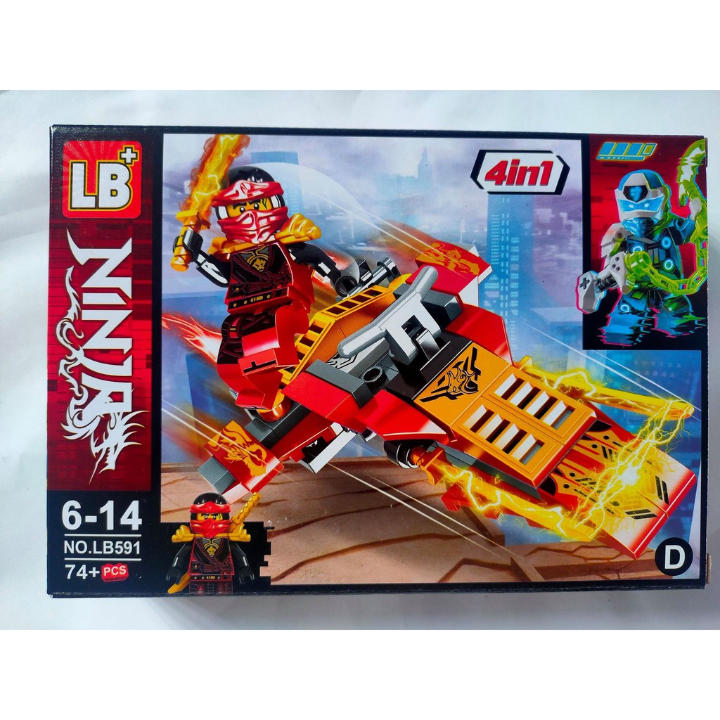Lắp ráp xếp hình lego ninjago tenma Dũng sĩ cưỡi rồng của ninjago 4 in 1