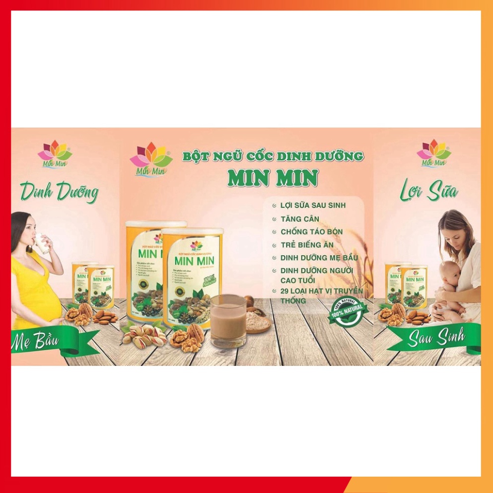 Ngũ Cốc Lợi Sữa Min Min 30 loại hạt chuyên dành cho mẹ sau sinh - Ngũ cốc Dinh dưỡng Min Min lợi sữa