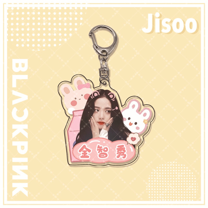 Móc khóa hai mặt bằng nhựa Acrylic hình ca sĩ BLACKPINK jisoo độc đáo