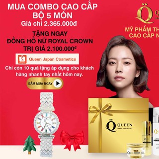 Bộ Mỹ phẩm 5 món Queen Japan Trắng da_ nâng cơ_ giảm nám_Kem ngừa nám dưỡng trắng cao cấp Nhật Bản