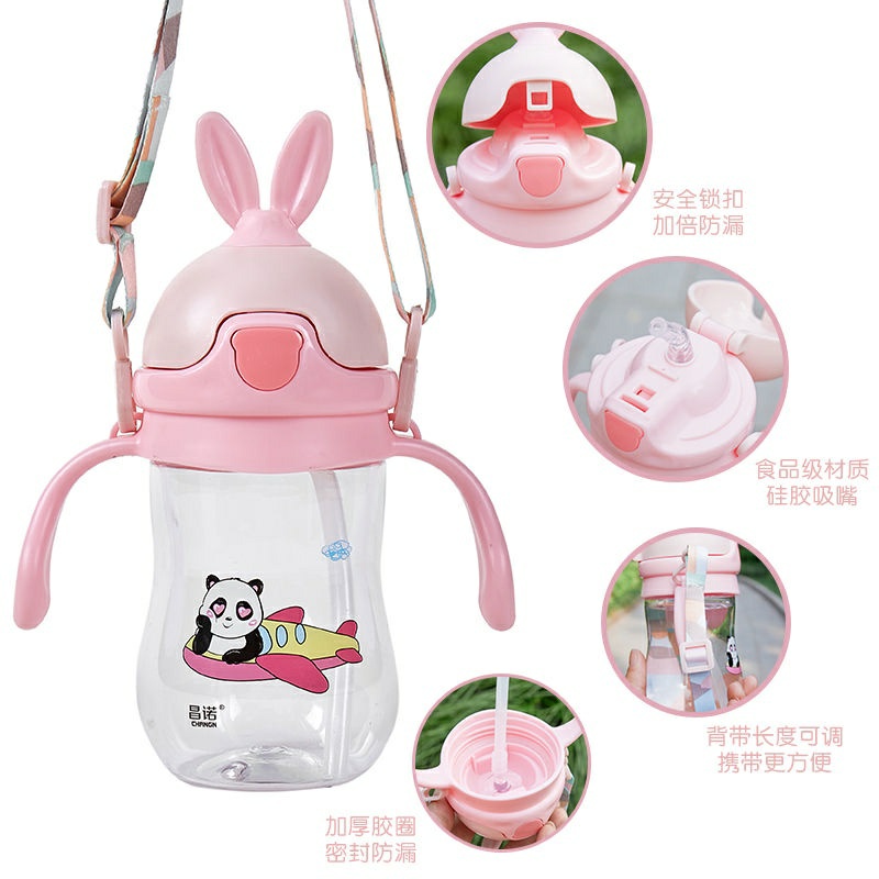 Bình đựng nước uống cho bé - hình thỏ dễ thương