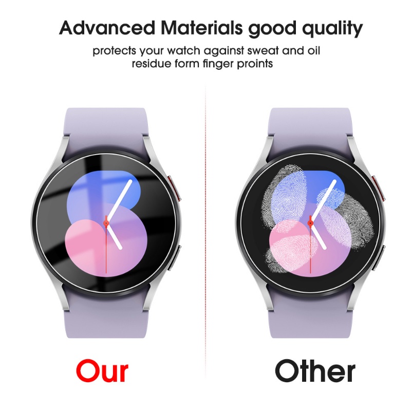 Kính Cường Lực Trong Suốt HD Siêu Mỏng Chống Trầy Bảo Vệ Màn Hình Đồng Hồ Thông Minh Samsung Galaxy Watch 5 40 / 44MM