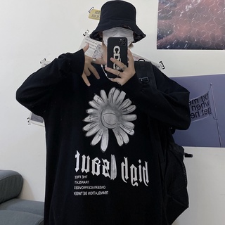 Áo Sweater Dáng Rộng Cổ Tròn Cá Tính Cho Nam