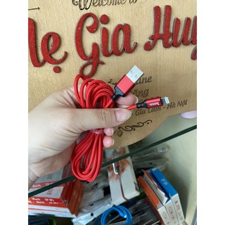 Dây sạc hoco cuốn dù chính hãng 2m lightning