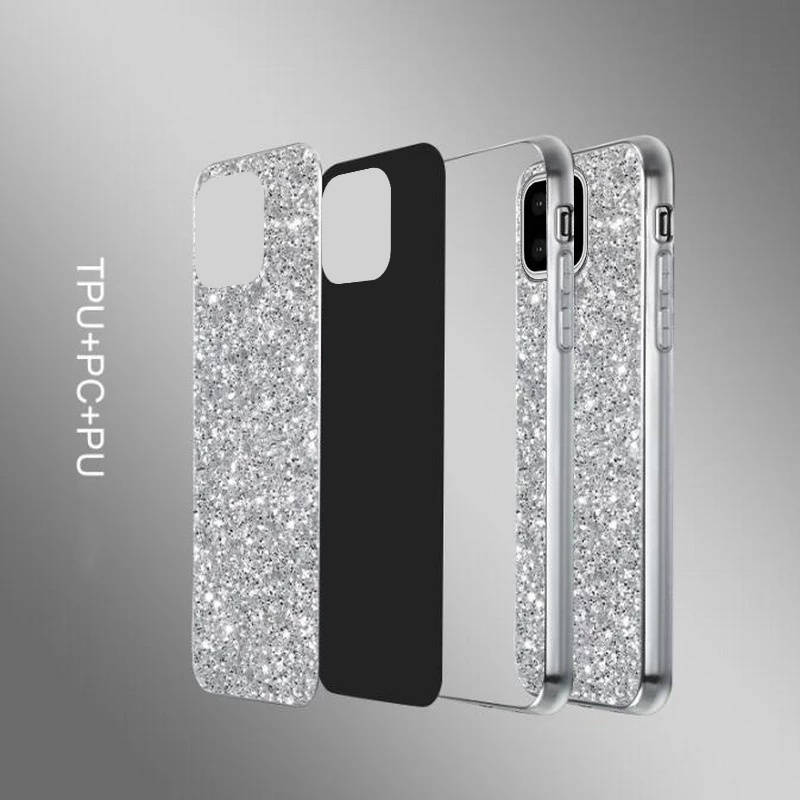 Ốp Điện Thoại Silicon Mềm Đính Đá Kim Cương Lấp Lánh Sang Trọng Cho iPhone 12 11 13 Pro Max Mini XS XR X 6 6S 7 8 Plus SE2