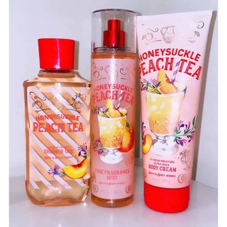 Bộ Sưu Tập Xịt thơm )Gel _ Body Cream Bath & Body Works mùi Honeysuckle Peach Tea