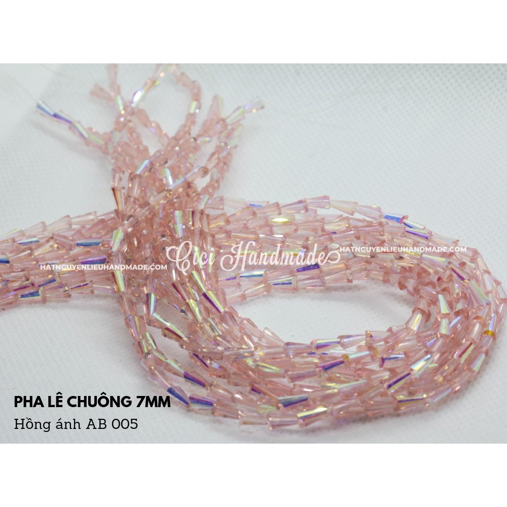 Pha lê chuông 7mm pha lê loang Cici Handmade chuyên hạt đá hạt pha lê hạt cườm hạt trang sức tự làm