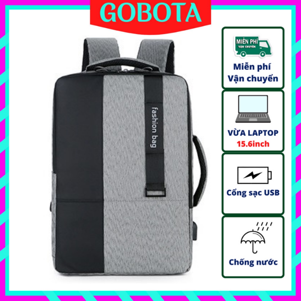 Balo Nam Nữ Đa Chức Năng Ngăn Chống Sốc Cho Laptop 15'6 Và Ipad Kết Hợp Ngăn Vali Quần Áo GOBOTA BL140