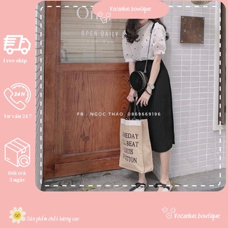 Chân váy xếp li dáng dài,dáng lỡ, dáng ngắn,chân váy midi  công sở xếp li freesize Vocanlus Boutique