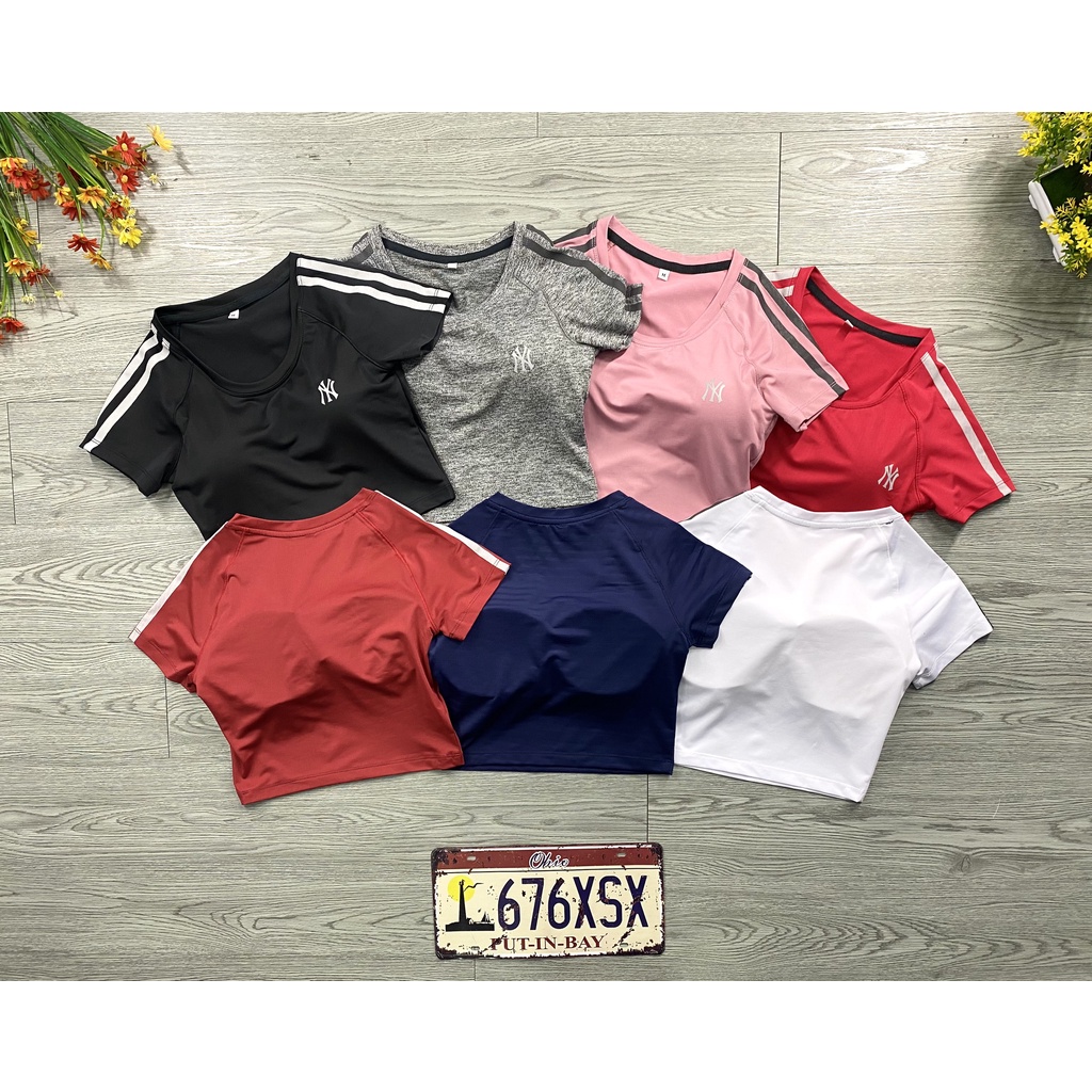 (FREE SHIP) ÁO CROP TOP NỮ 2 SỌC ,ÁO KÈM MÚT LÓT SẴN ,CHẤT THUN CO DÃN MÃ NK09