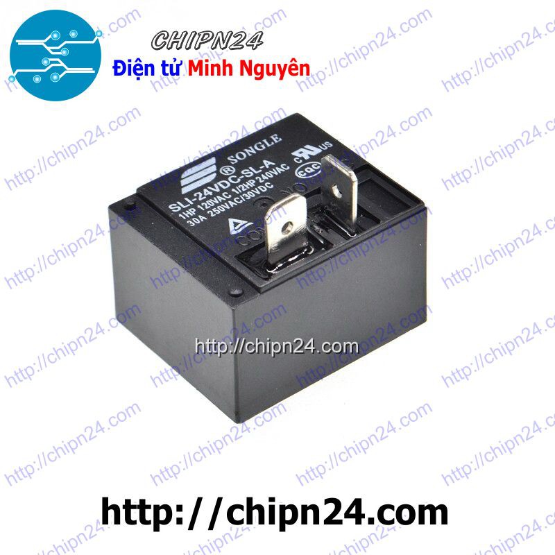 [1 CON] (F85.T) RELAY SLI-24VDC-SL-A (Relay 24V 30A 4 chân)