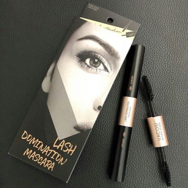 MASCARA LÀM CONG VÀ DÀI MI VACOSI NATURAL LASH DOMINATION 10GR + Tặng Chì Kẻ Mắt Dạng Gel Vacosi (Silver)