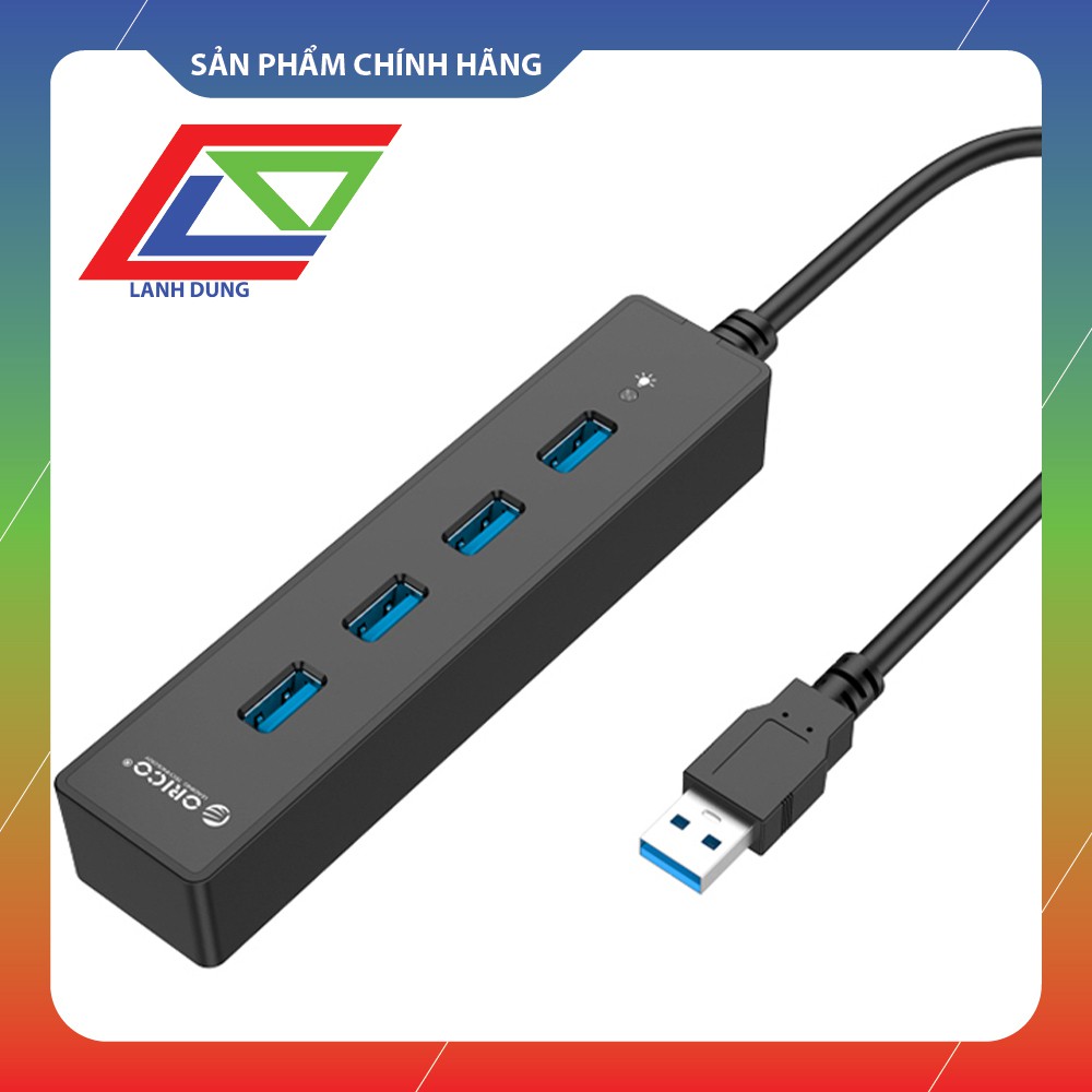 Bộ chia 4 cổng USB 3.0-Hub USB 3.0 Orico W8PH4-BK