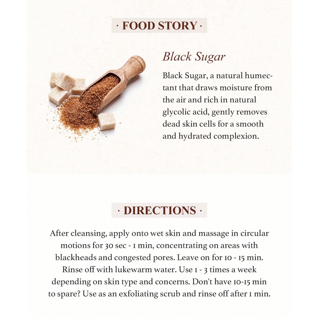 Tẩy da chết SKINFOOD Black Sugar Perfect chiết xuất đường đen massage loại bỏ mụn đầu đen dưỡng ẩm cho da mặt 210g