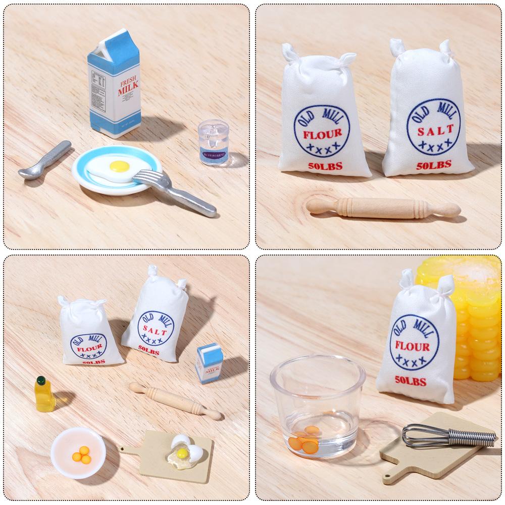 SUSANS 1 Bộ Chén Đựng Muối Và Trứng Dễ Thương Trang Trí Nhà Búp Bê