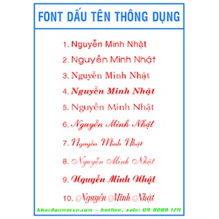 Dấu tên + chức danh theo yêu cầu. KT 14*38mm