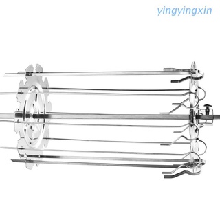Bộ dụng cụ xiên que nướng bbq bằng kim loại dạng xoay tiện dụng