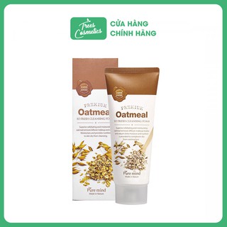 Sữa rửa mặt Lúa Mạch làm sáng da PURE MIND OATMEAL SO FRESH CLEANSING FOAM 100ml - Hàn Quốc Chính Hãng