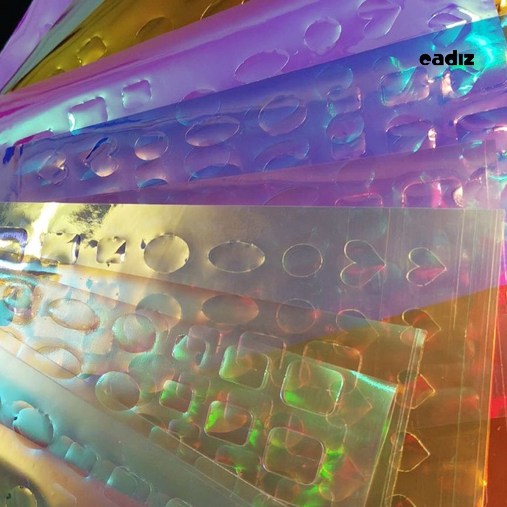 [Hàng mới về] Bộ 11 miếng dán lá nhôm tráng gương hiệu ứng cực quang nhiều màu sắc độc đáo trang trí móng tay tự làm