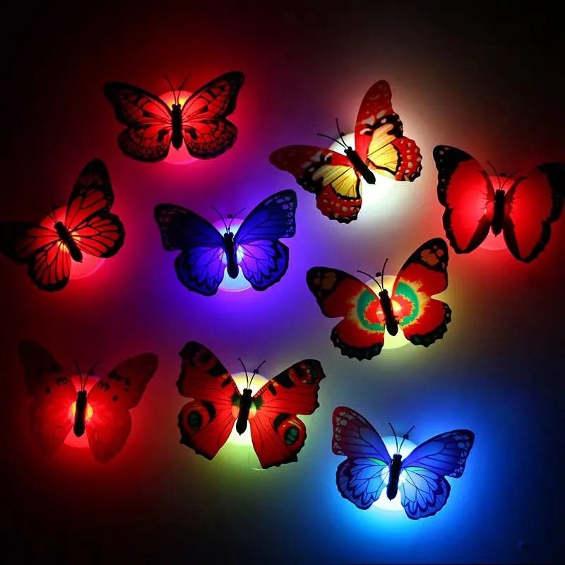Đèn Ngủ LED Hình Bướm 3D Nhiều Màu Trang Trí Nội Thất ​Trang Trí