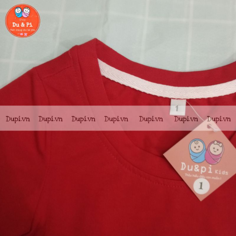 Áo thun cộc tay, áo phông trơn cho bé trai và bé gái chất liệu cotton xuất hàn mềm mịn size đại từ 15-30kg