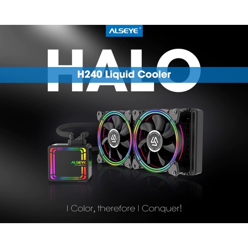 Tản nhiệt nước Alseye Halo H240 newbox - Bảo hành chính hãng 12 Tháng