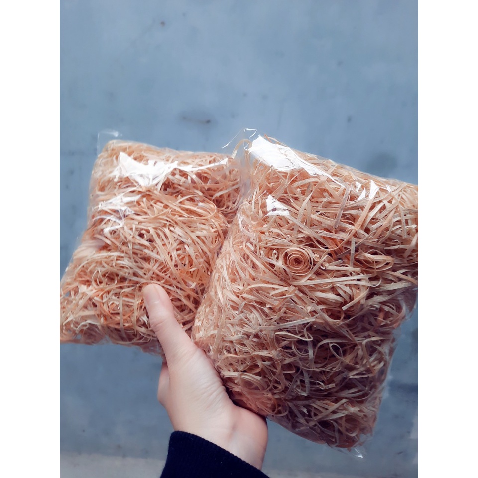 Rơm sợi  gỗ lót hộp hoa quả - túi 100gr