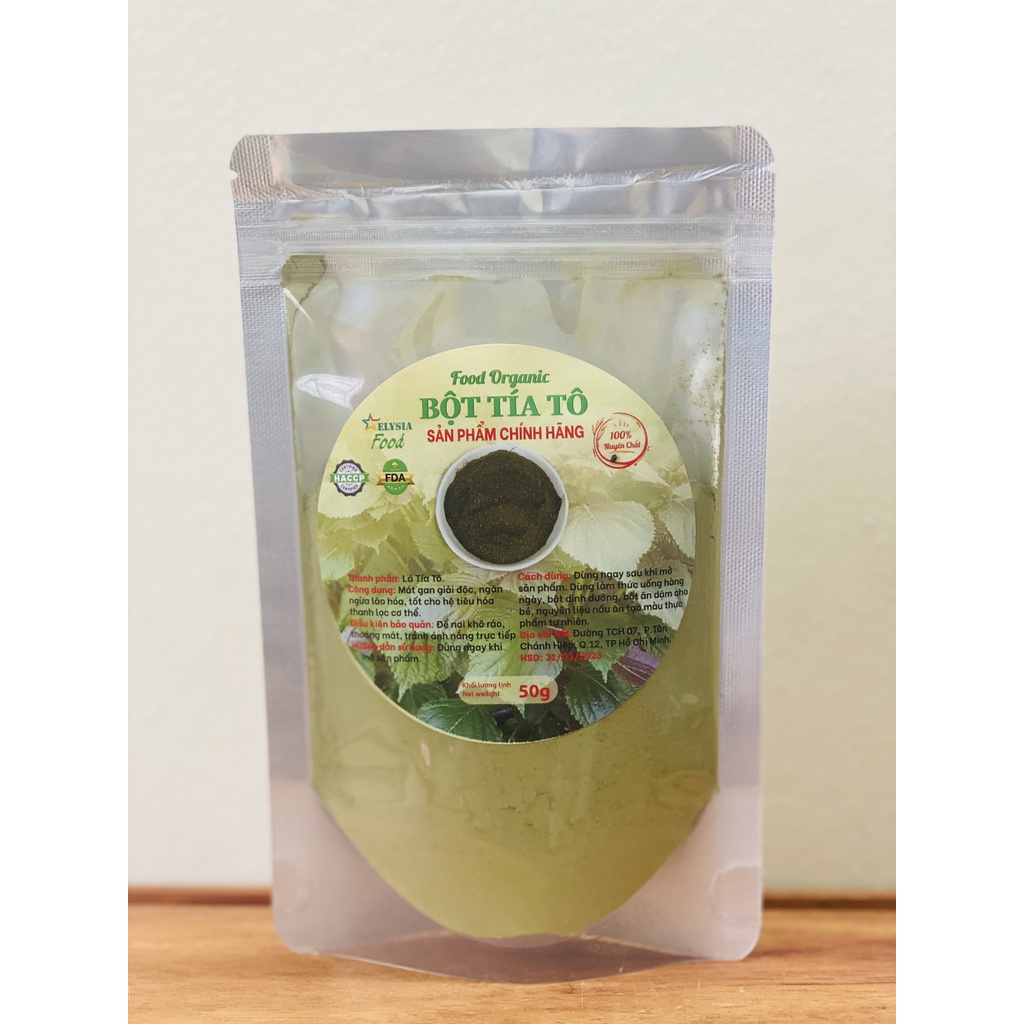 Bột Tía Tô nguyên chất, sạch, Organic tốt cho sức khoẻ 10g,50g