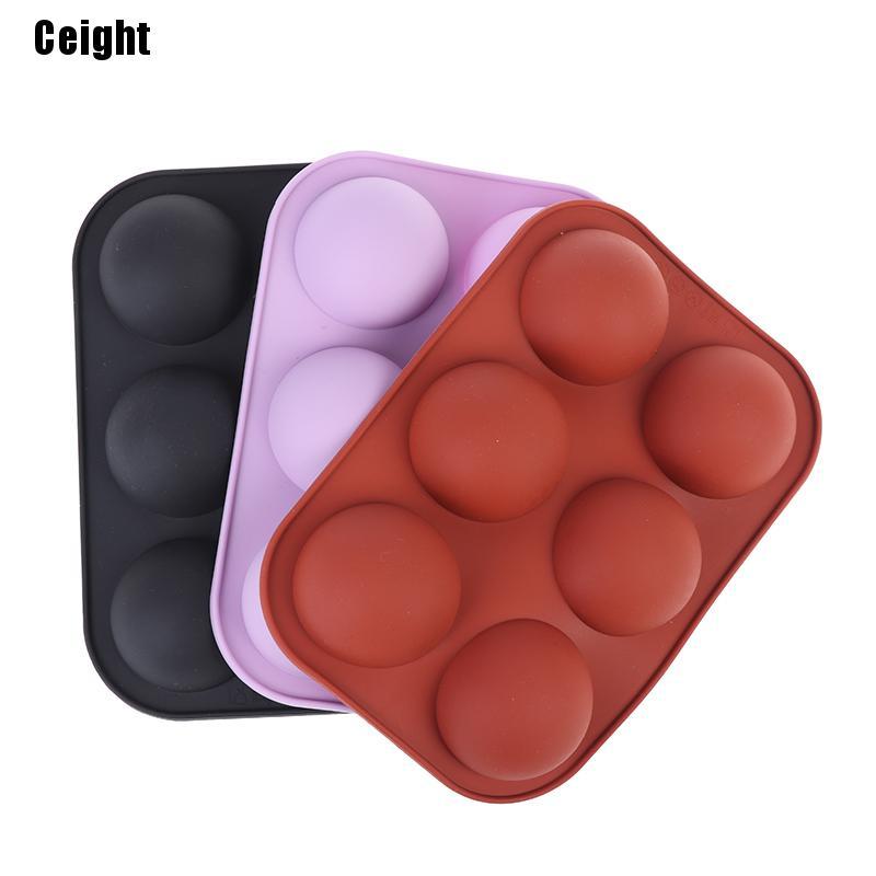 Khuôn Silicone Làm Bánh Hình Bán Nguyệt Có 6 Ô Nhỏ