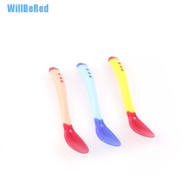 1 Muỗng Ăn Đầu Silicone Cách Nhiệt Màu Đỏ Cho Bé