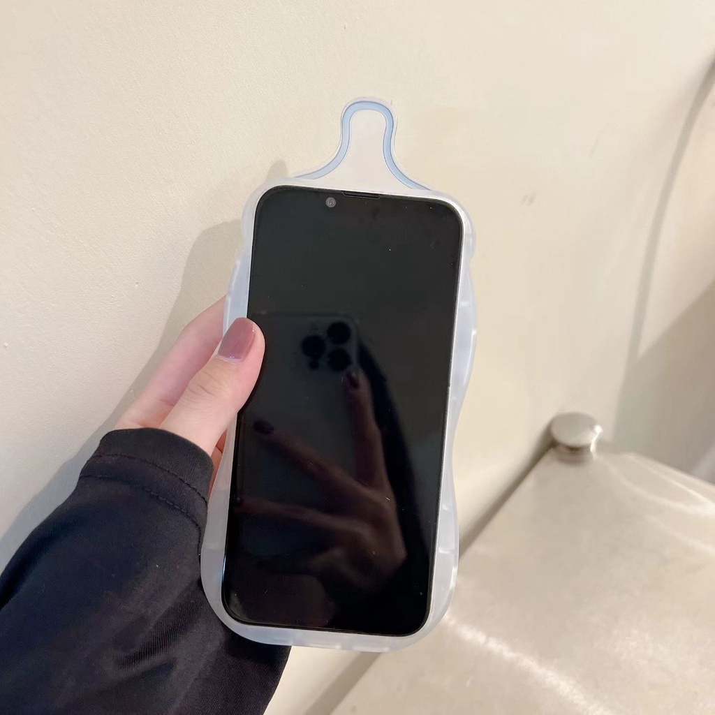 Ốp Điện Thoại Silicon Hình Bò Sữa Ba Chiều Dễ Thương Cho Iphone13promax 12 11 XR XS