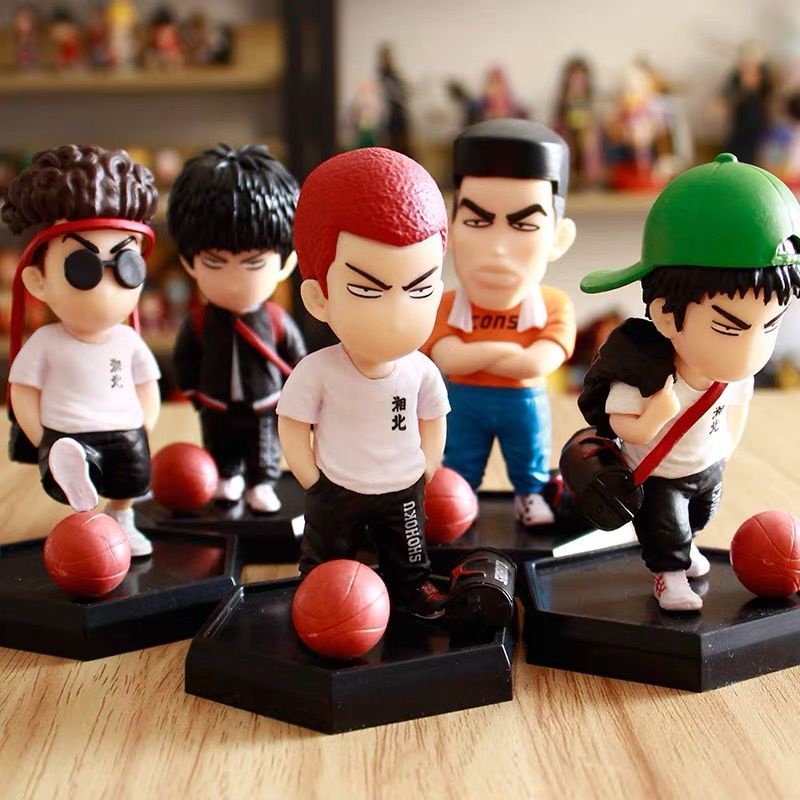 Set 5 Mô Hình Búp Bê Truyện Tranh Slam Dunk Trang Trí