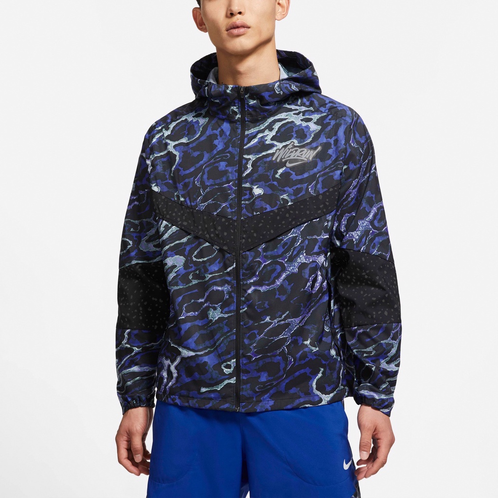 ÁO KHOÁC NIKE MEN'S WINDRUNNER WILD RUN CAMO JACKET - BLUE