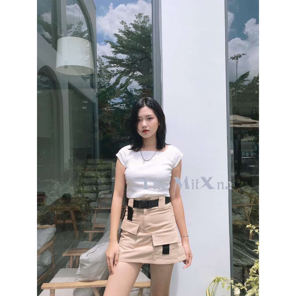 Chân váy ôm phối túi cá tính kaki co giãn, tặng kèm dây nịch - ảnh thật mẫu Shop chụp | BigBuy360 - bigbuy360.vn