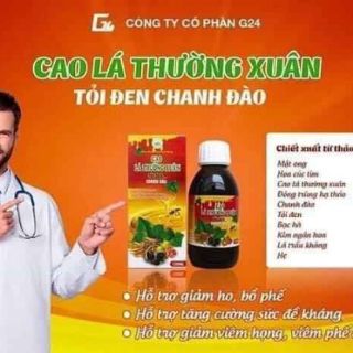 CAO HO LÁ THƯỜNG XUÂN TỎI ĐEN CHANH ĐÀO G24