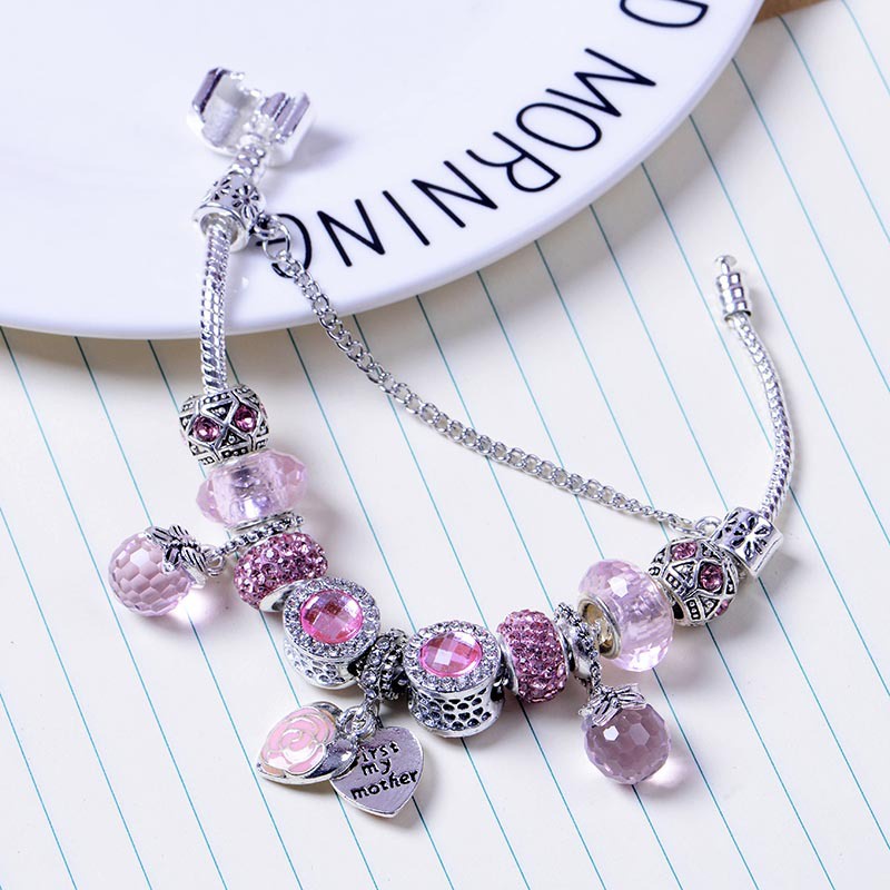 Vòng Tay Mặt Trái Tim Đính Đá Zircon 3 Màu Thời Trang Cho Nữ