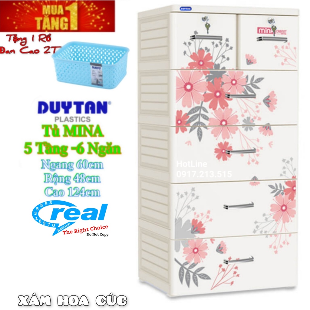 Tủ Nhựa Duy Tân TABI 5 Tầng -6 Ngăn