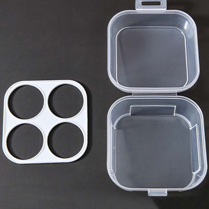 (Hàng Mới Về) Hộp Đựng Bông Phấn Trang Điểm 4 Ngăn Tiện Dụng