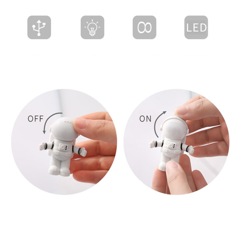 Đèn LED USB hình phi hành gia độc đáo trang trí máy tính xách tay/ máy tính bàn/ máy tính bảng