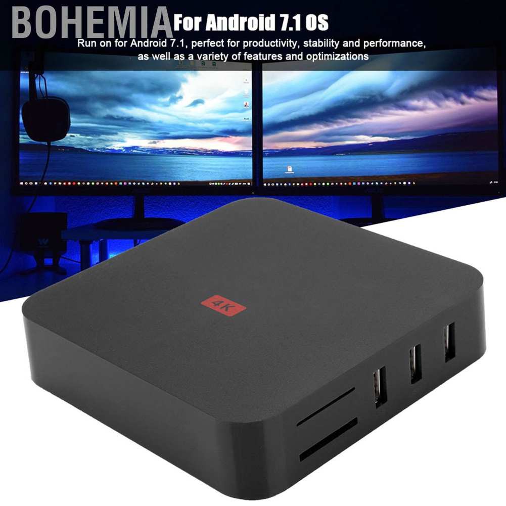 Đầu Mxq Pro 4k Rk3229 1 + 8g Wifi Bt Stb Tv Box Hd Smart Media Cho Android 7.1