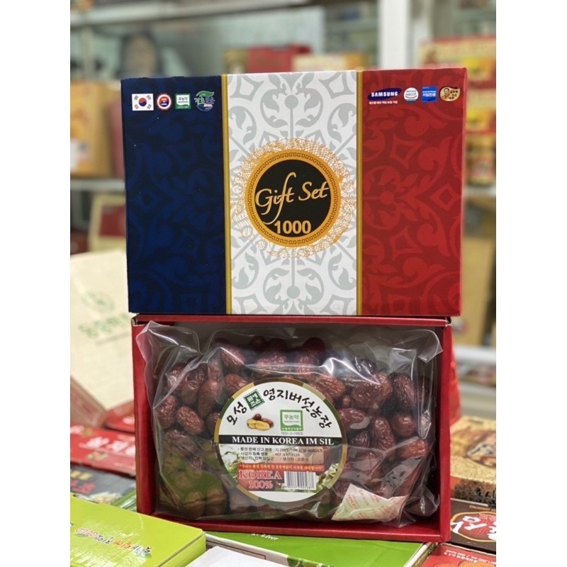 [SỈ TẬN GỐC] Táo Đỏ Sấy Khô Hộp Quà Biếu 1kg Hàn Quốc DATE 2025