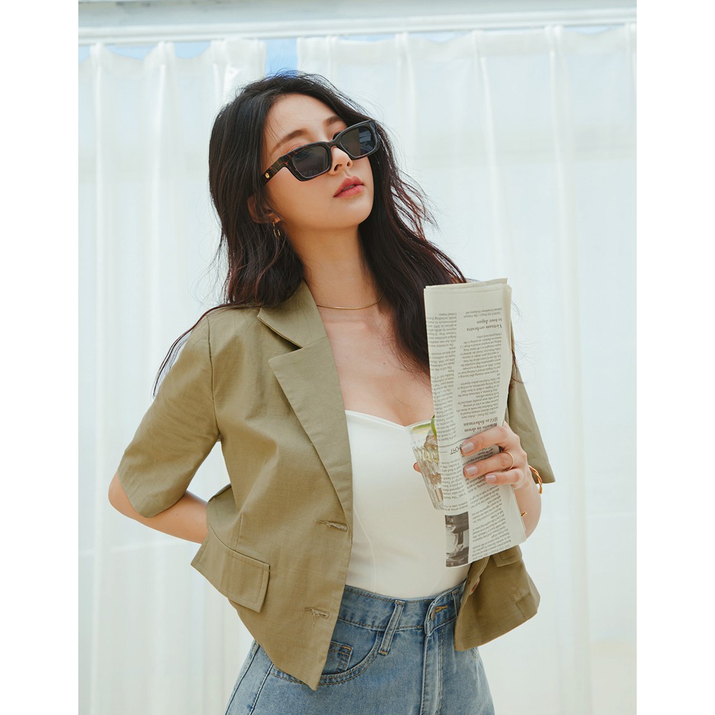 Áo Khoác Vest Dáng Lửng Tay Ngắn nữ Air Space 2121826004 | BigBuy360 - bigbuy360.vn