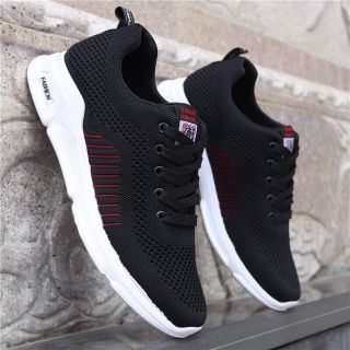 Giày fashion nam  thoáng khí Màu đen đế trắng