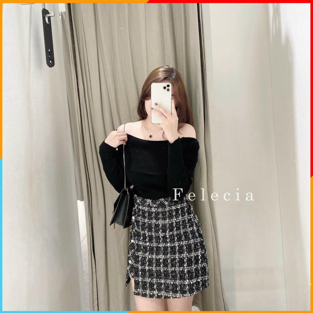 [Hàng Cao Cấp] Áo len tăm dài tay trễ vai phong cách thời trang nữ sành điệu, dễ phối đồ - CD089 MALADE | BigBuy360 - bigbuy360.vn