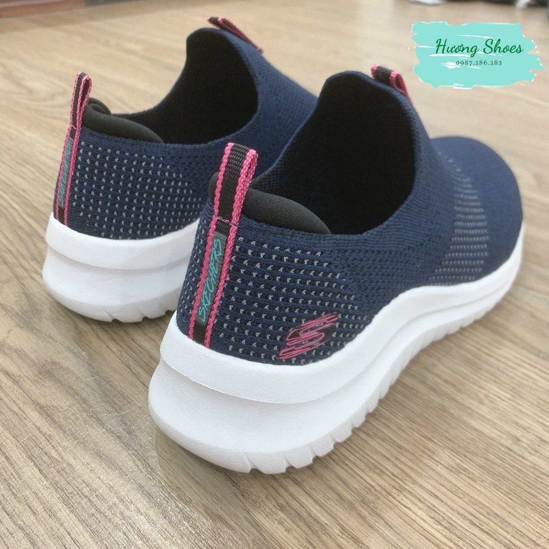 HÀNG XUẤT XỊN - Giày thể thao Skechers Xanh Navy thoáng khí, êm mềm nhẹ cho nữ
